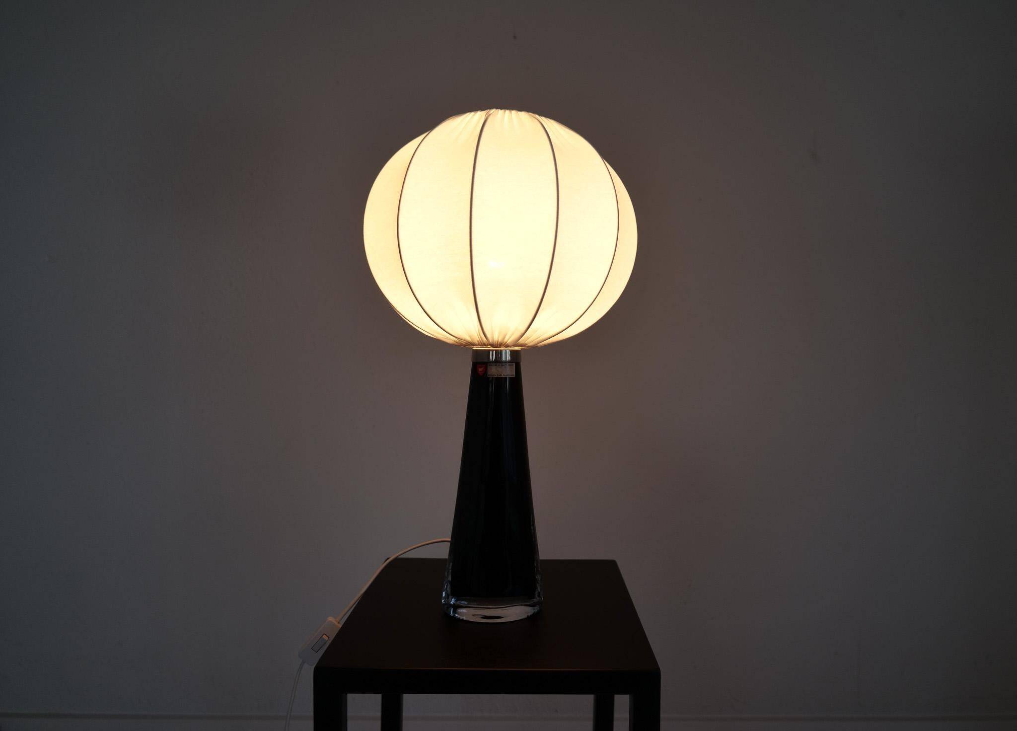 Mid-century modern sculptural table lamp by Carl Fagerlund Orrefors Sweden