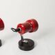 Pair of 1970s red and black wall lights
