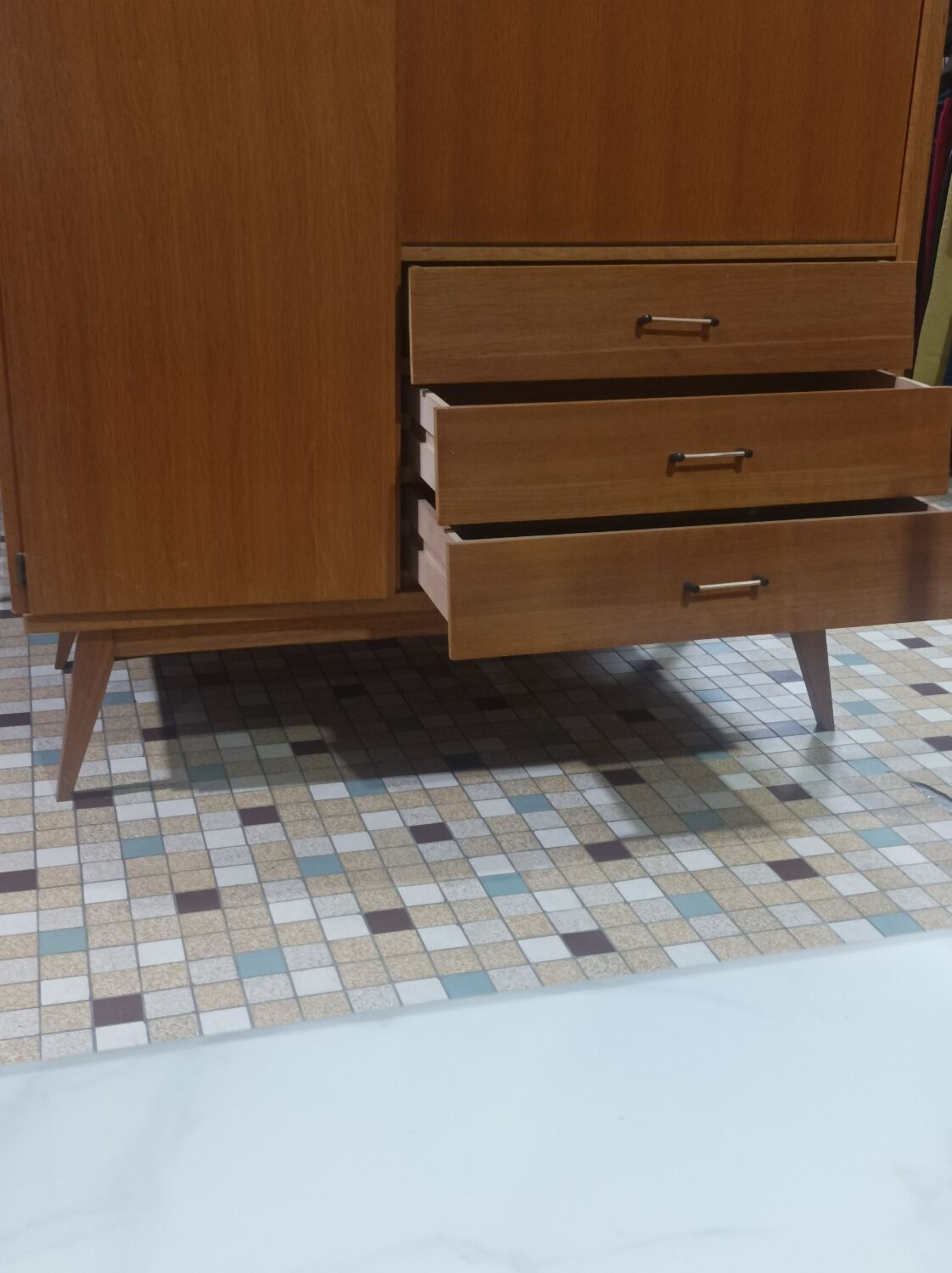 Wardrobe cabinet secretary wardrobe scandinavian teak Vintage