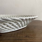 Bread basket or woven ceramic fruit bowl Italy