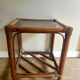 Bamboo and glass table
