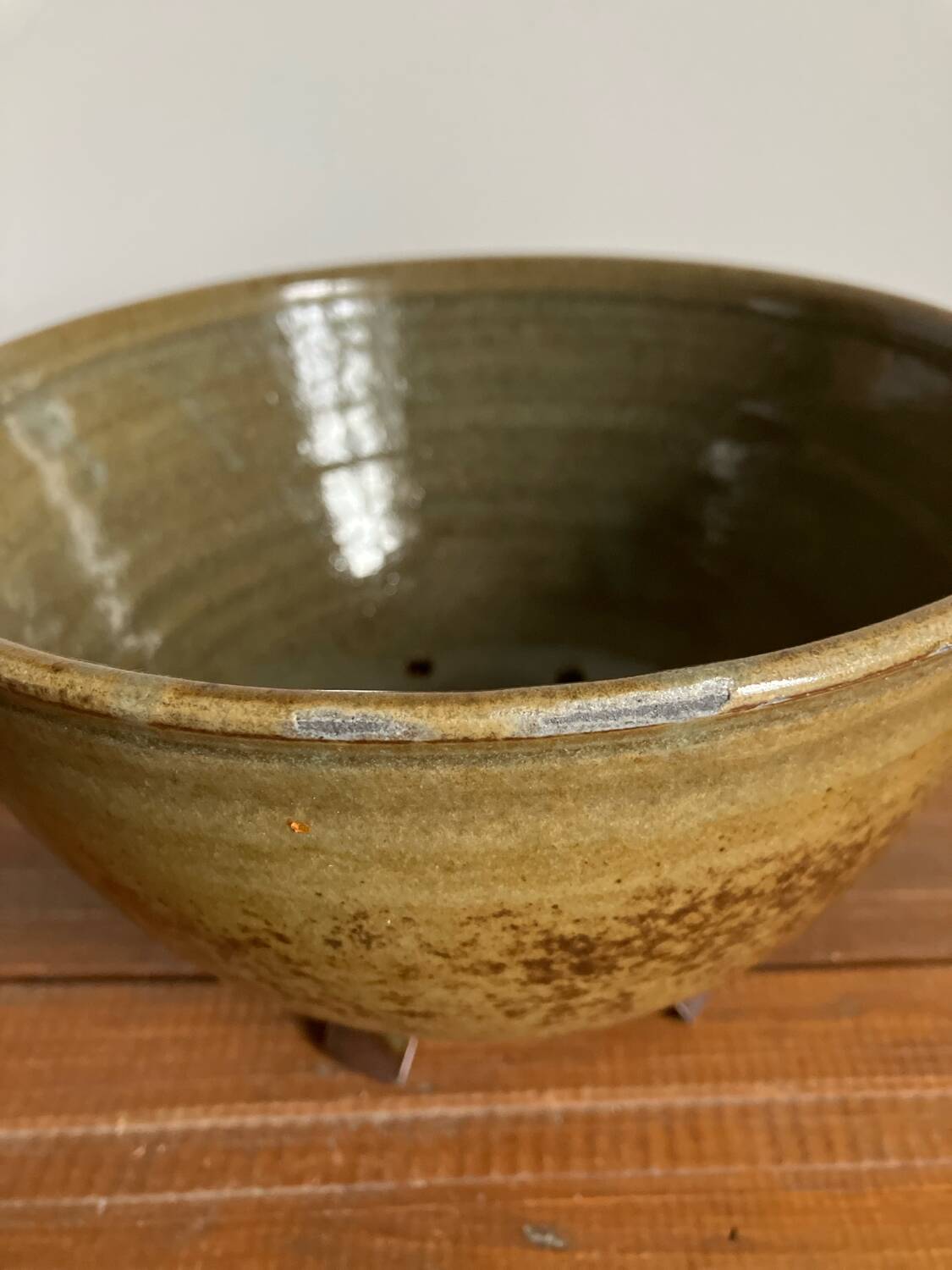 Stoneware dish strainer