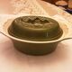 TERRINE EARTHENWARE GREEN BARBOTINE APPOLIA