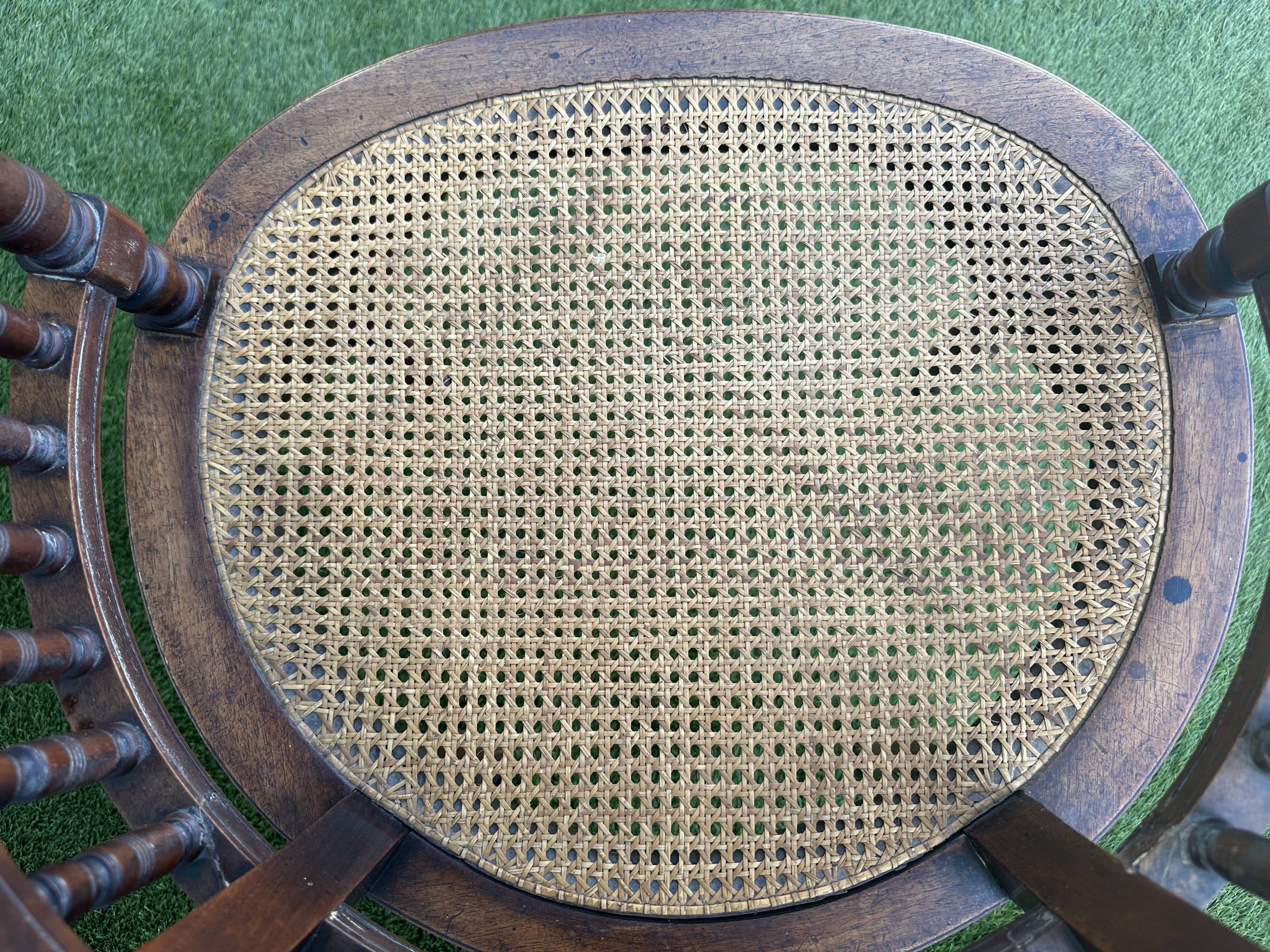 Napoleon III office chair in solid wood