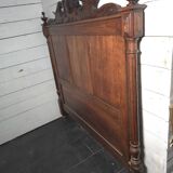 Carved beech headboard