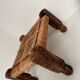Woven wood stool 70s