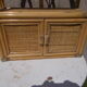 Wall or standing rattan shelf