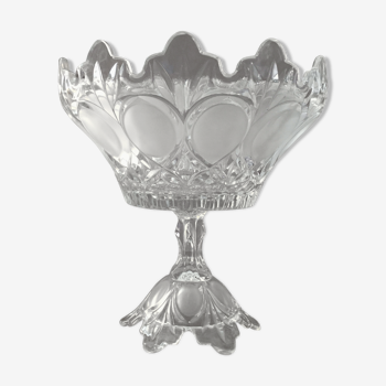Cup on foot a fruit compotier glass crystal art deco