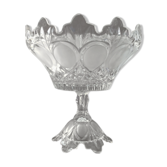 Cup on foot a fruit compotier glass crystal art deco