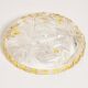 Decorative plate in transparent and vintage yellow glass, Italy, 1960s.