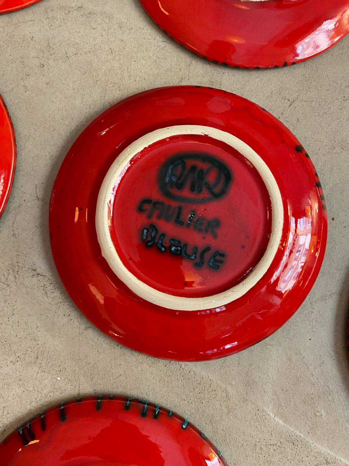 Dessert plates Cérenne Vallauris