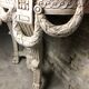 Louis XVI style console in carved wood beige patinated above gray marble