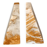 Vintage pyramid onyx bookends