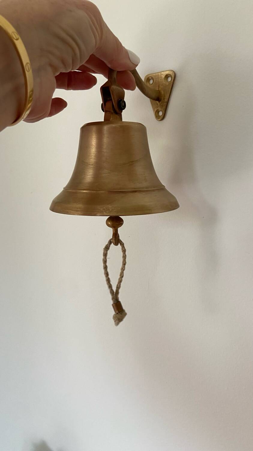 Vintage Solid Brass Wall Bell