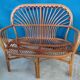 Rattan bench 80s