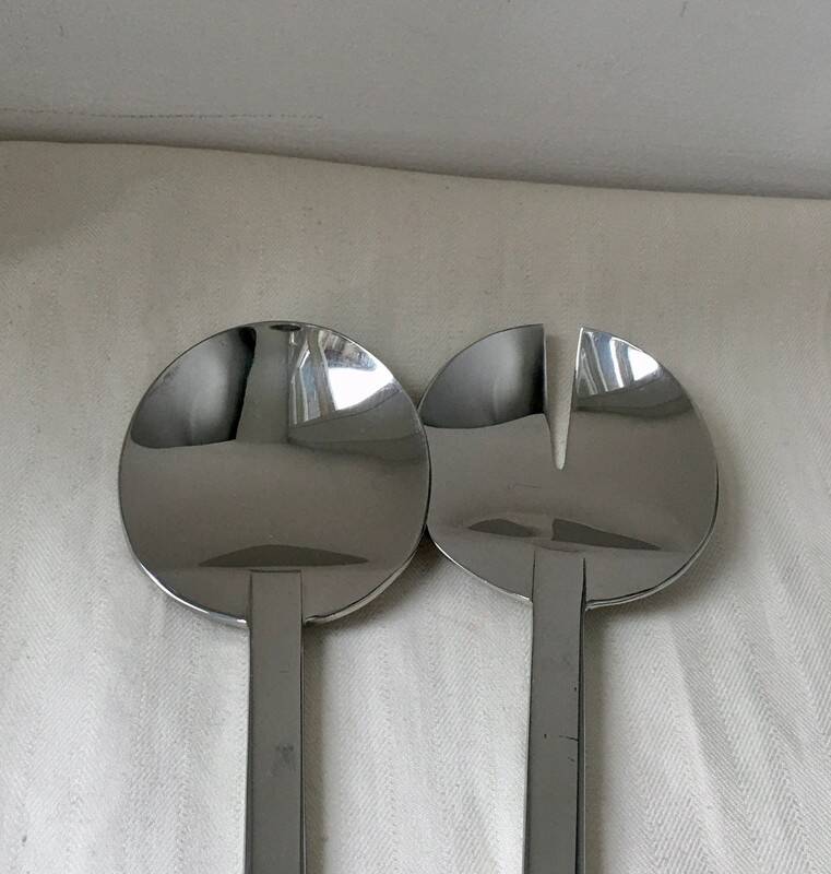 2 new vintage Stockholm Boda Nova Salad Spoons