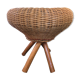 Old 60s rattan stool