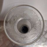 Daum Nancy France frosted glass vase signed