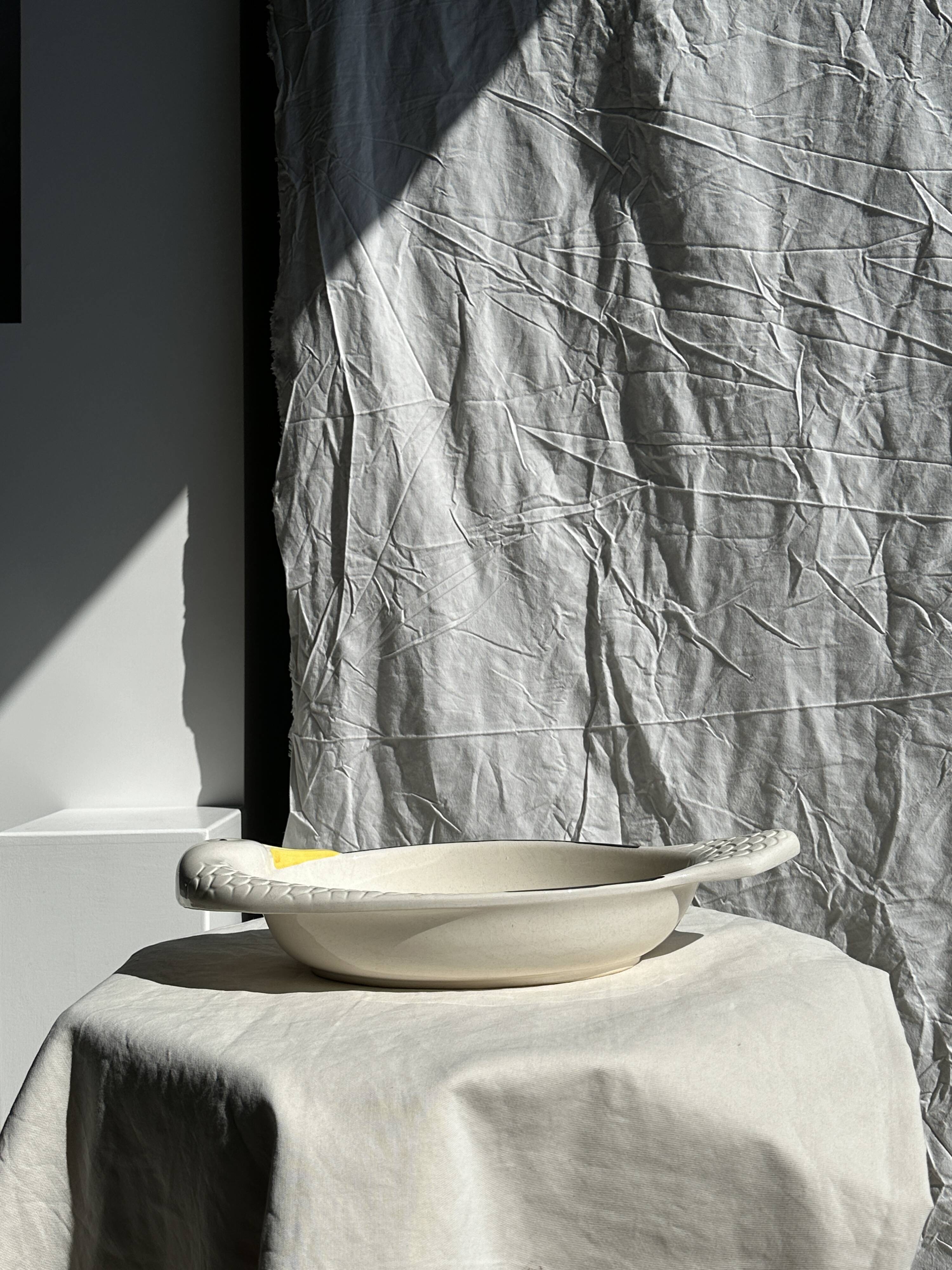 Large Italian goose-shaped dish 49cm