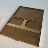 Vintage 1960s gold-plated cigarette case from France - 13 x 10 cm