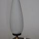 Opaline brass metal lamp 50s