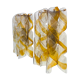 Paire d'appliques Mazzega en verre de Murano torsadé bicolore, Italie 1970
