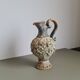 Brutalist terracotta pitcher vase signed / 1970 / ceramic / vintage