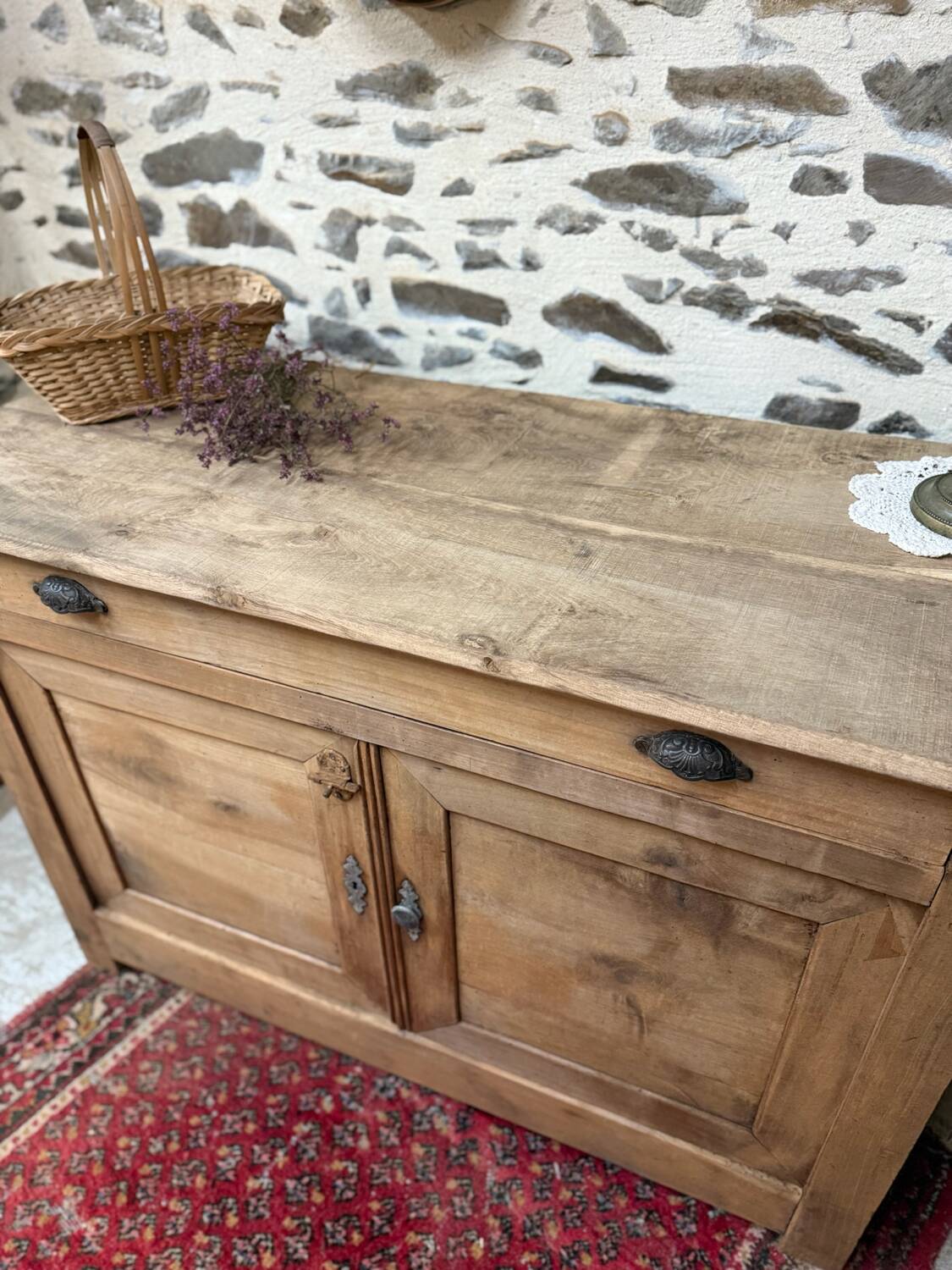 Antique stripped sideboard