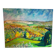 Paysage de vallée et colinnes signé de 1995