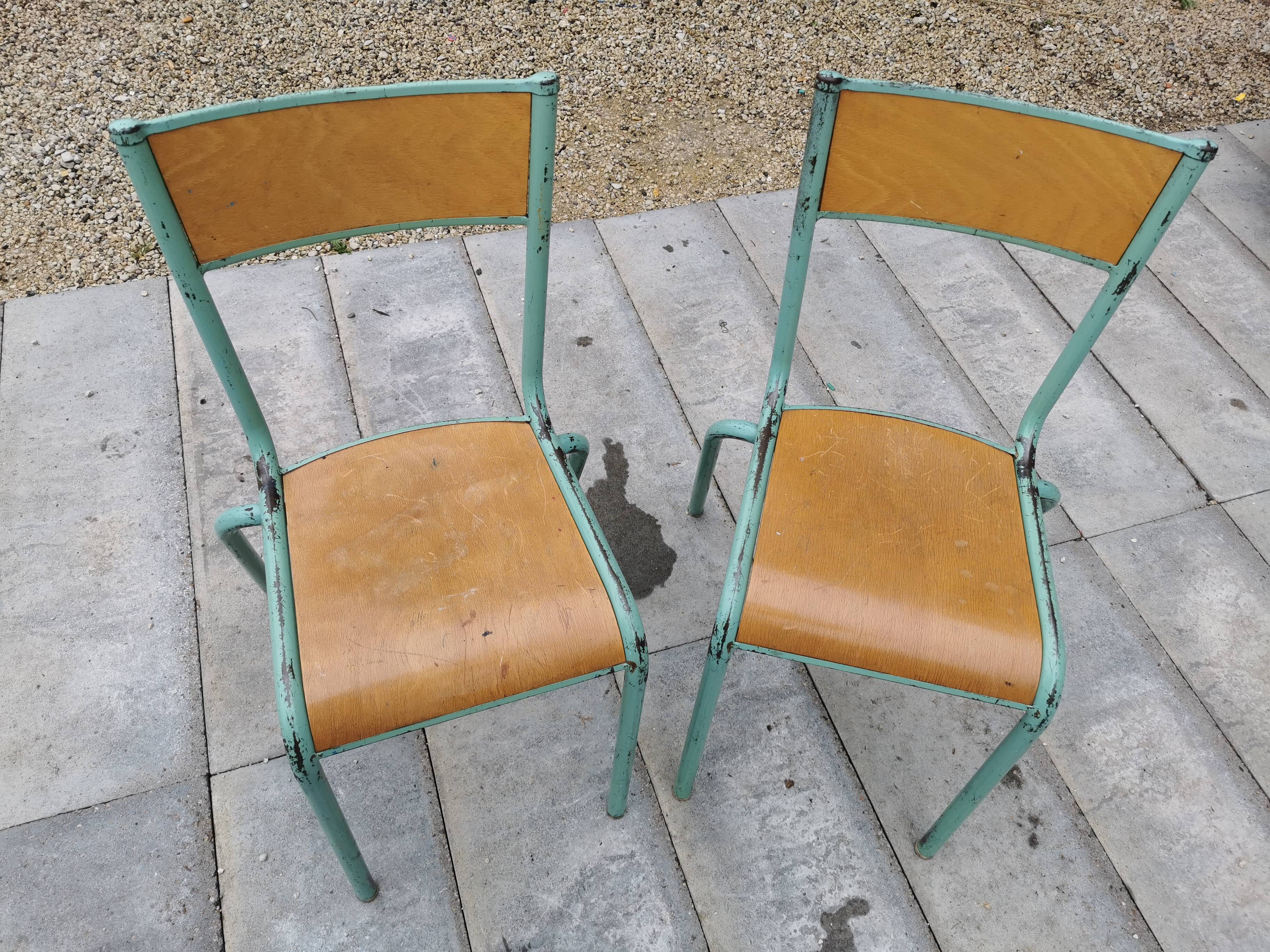 Set of two school chairs