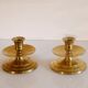 Pair of vintage Scandinavian brass candlesticks 1960