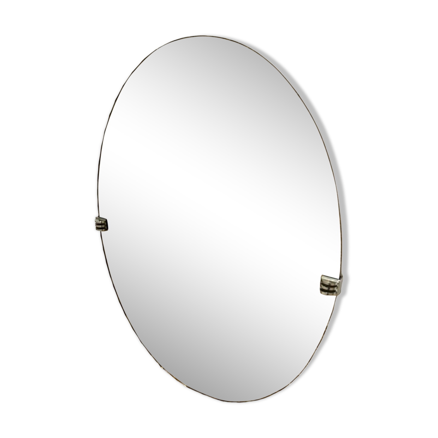 Vintage beveled smoked mirror