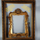 Old frame Art Nouveau décor wood stucco 51x41 foliage 40x30 cm
