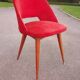 Red mould barrel chair