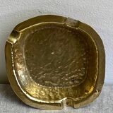 Hammered brass ashtray