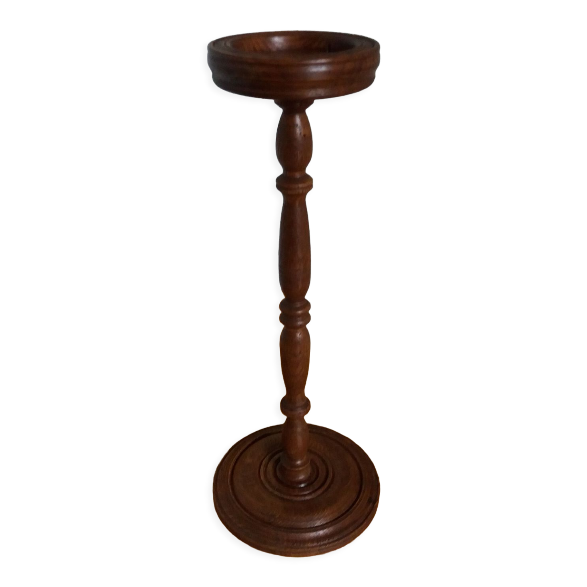 Turned wooden ashtray holder