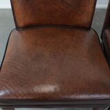 Set of 4 beautiful sheepskin dining chairs with character