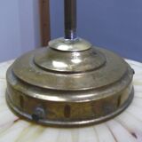 Art Deco rod pendant lamp with marbled glass shade, Germany 1930s