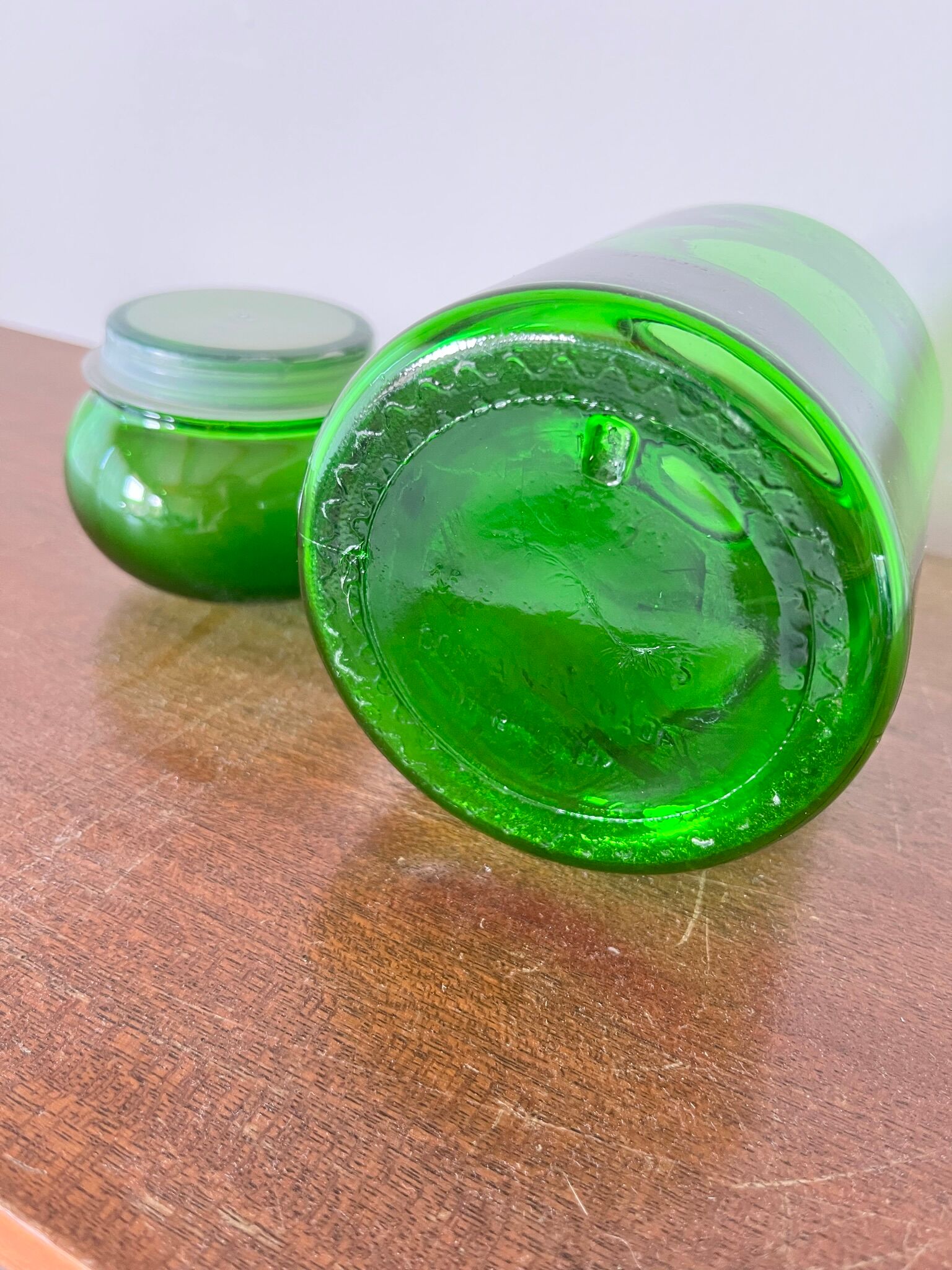 Vintage green jar