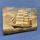 Large old oil painting of a ship