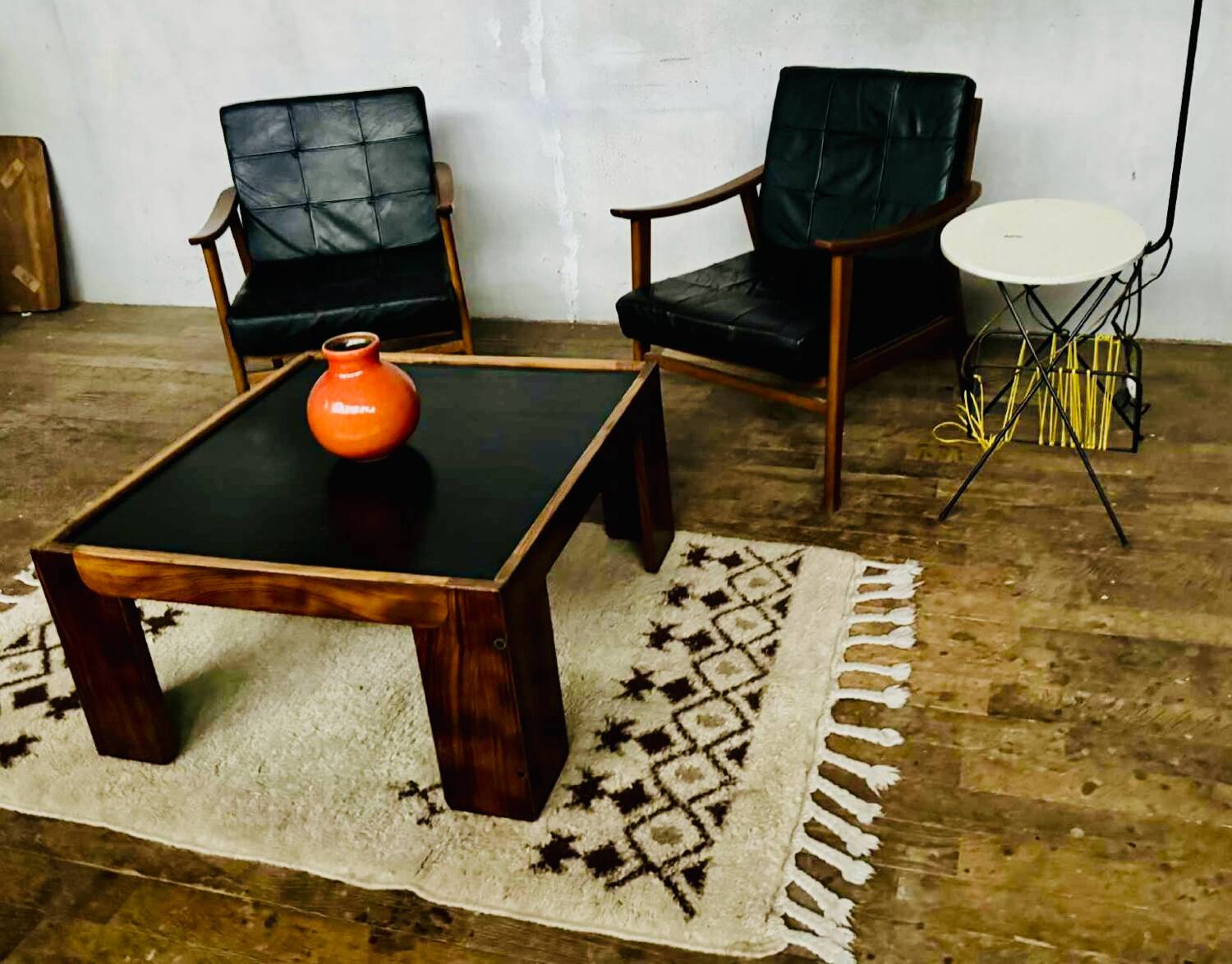 Pair of Thonet Boomerang armchairs designed by Antonin Suman