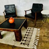 Pair of Thonet Boomerang armchairs designed by Antonin Suman