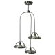 Mid-century modern triple shade ceiling light by Reggiani, 1960s, Italy.