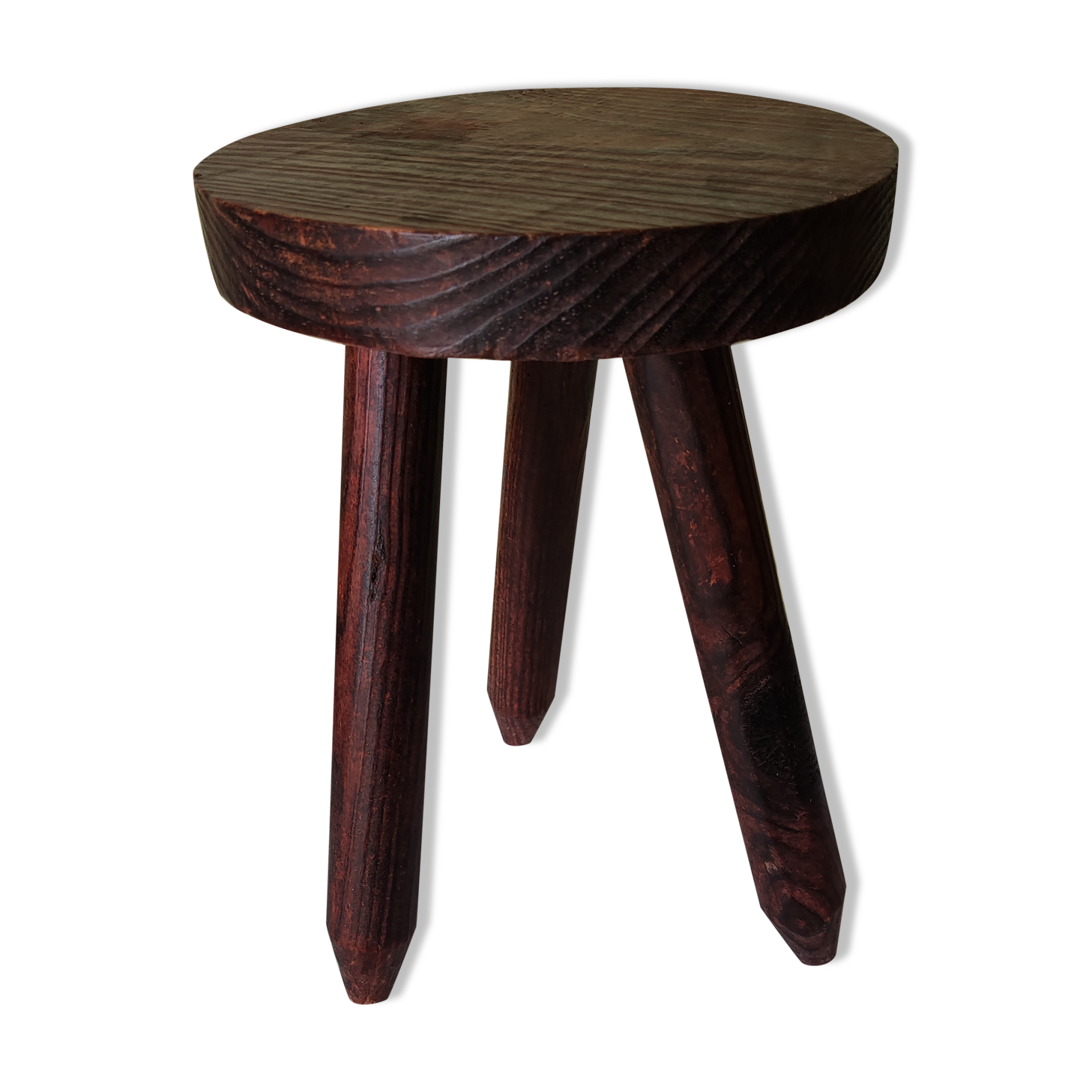 Rustic wooden stool