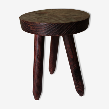 Tabouret bois rustique