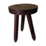 Tabouret bois rustique