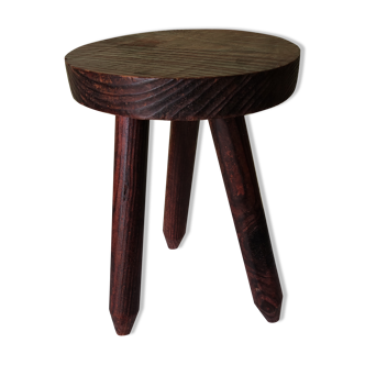 Tabouret bois rustique