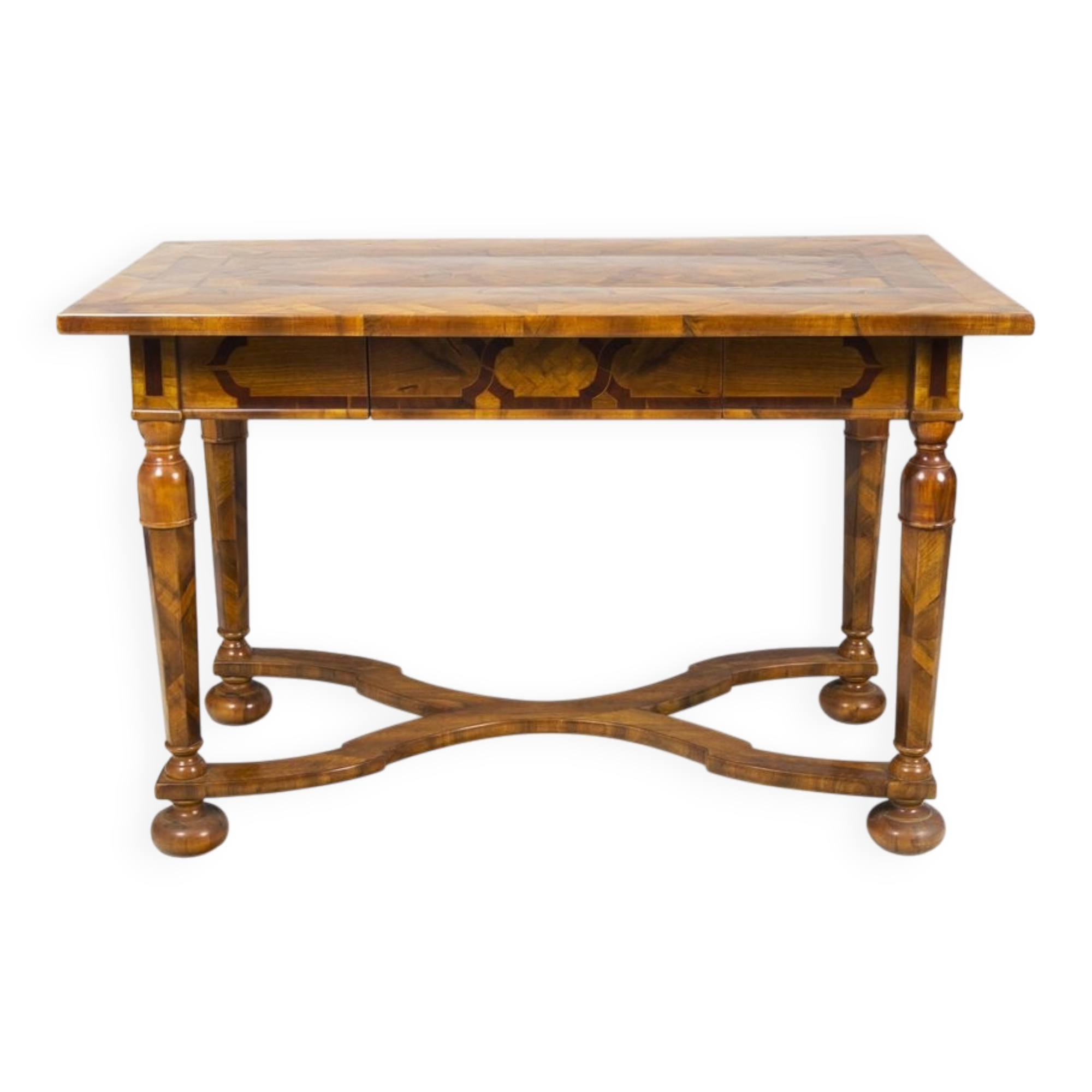 Baroque Table in Inlay & Walnut, Czech, 1770s