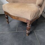 Fauteuil crapaud en acajou style Louis Philippe