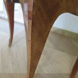 Pair of 2 Louis XV bedside tables - marquetry - 2 drawers - pink marble